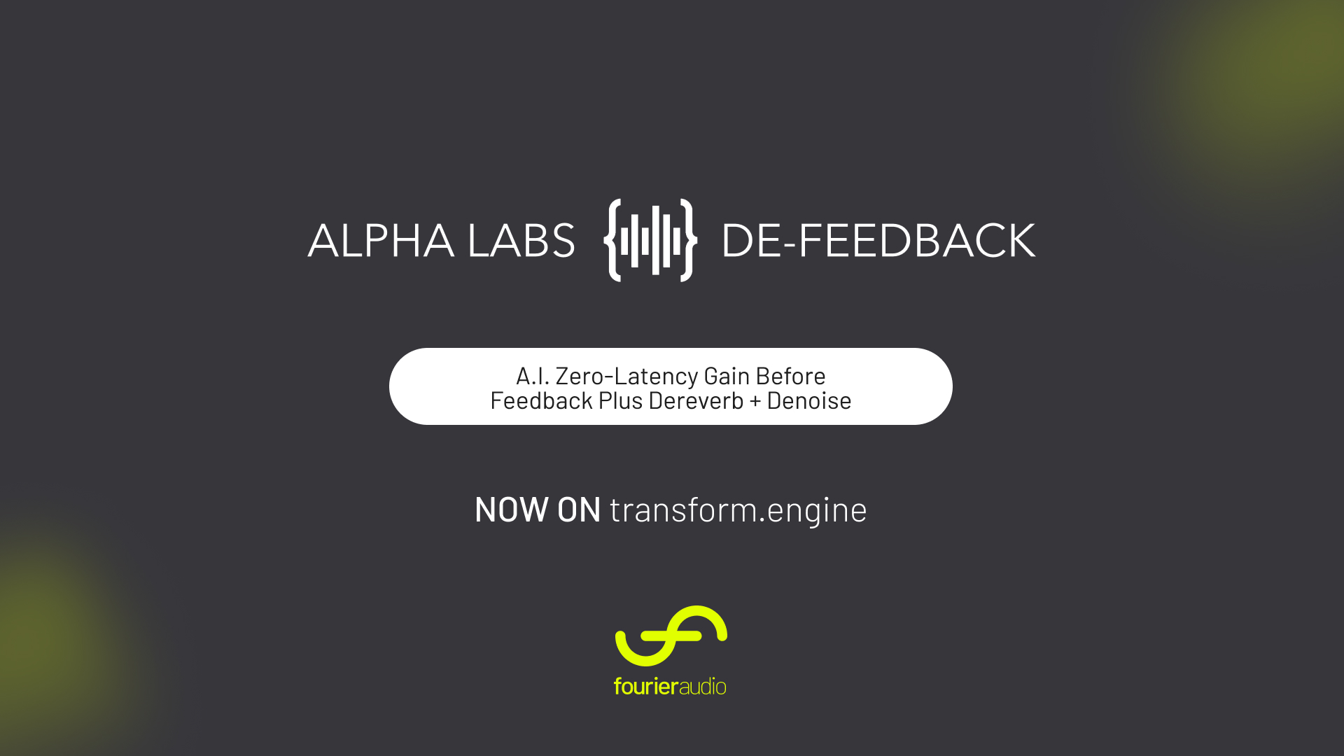 A cover image of Alpha Labs De-Feedback product and Fourier Audios transform.engine product